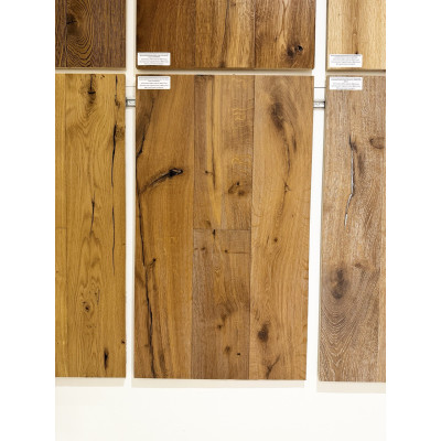 Boston Engineered Real Wood French Oak Smoked Brushed Light White Grain Oiled Sunken Filler